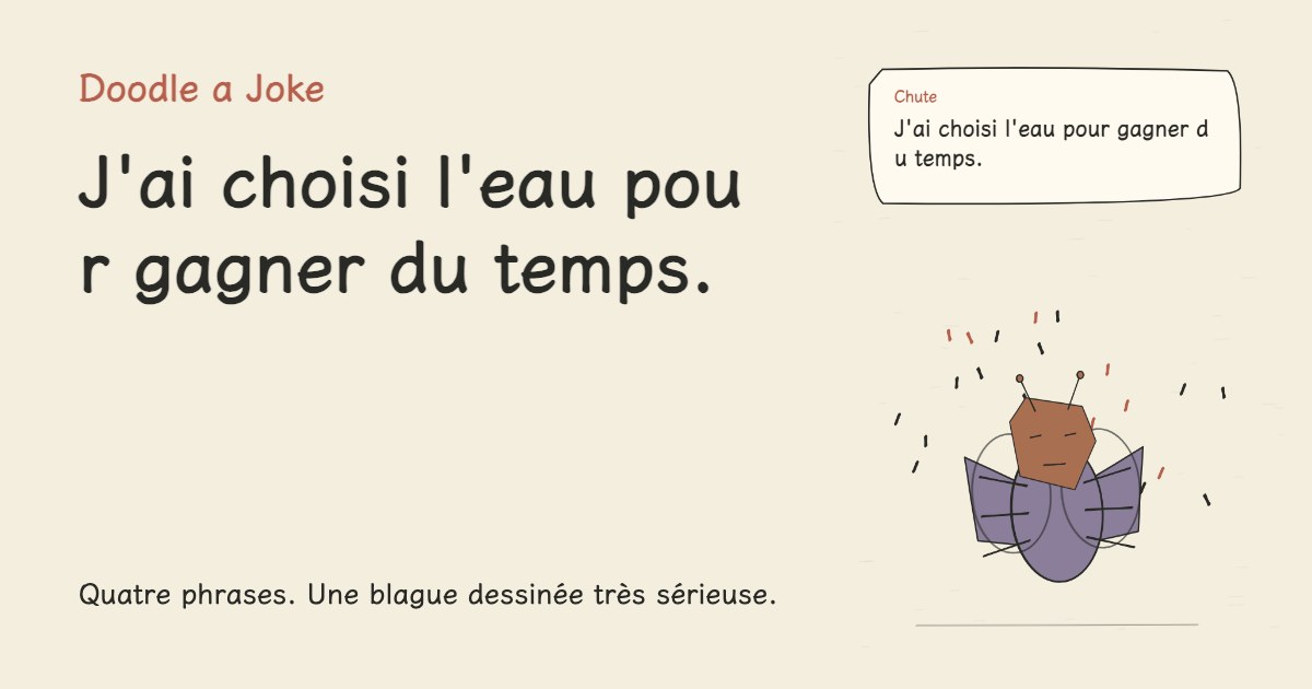 J'ai créé une app pour choisir le vin. J'ai choisi l'eau pour gagner du temps.