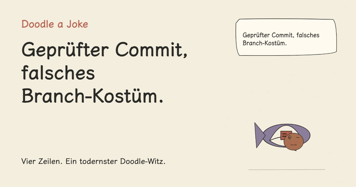 Geprüfter Commit, falsches Branch-Kostüm.