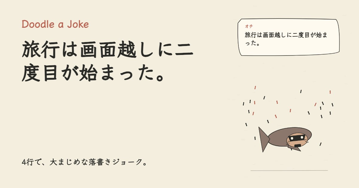 新しいカメラで旅を記録した。 旅行は画面越しに二度目が始まった。