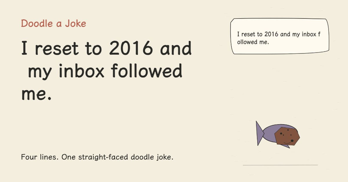 I reset to 2016 and my inbox followed me.