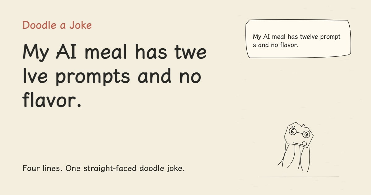 My AI meal has twelve prompts and no flavor.