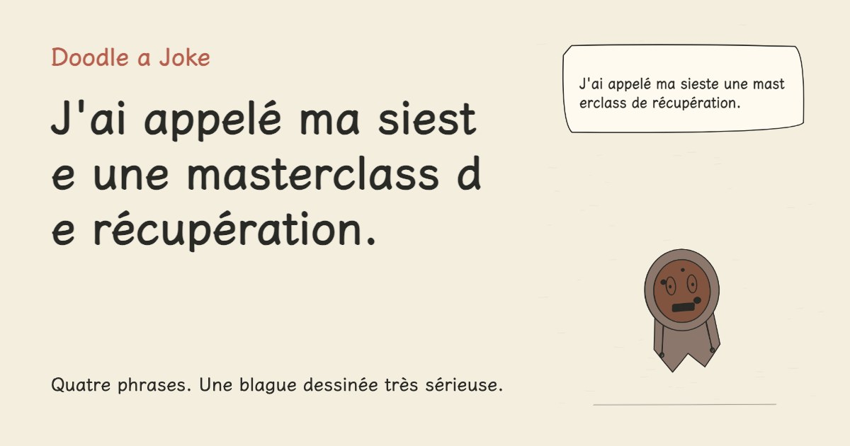 J'ai appelé ma sieste une masterclass de récupération.