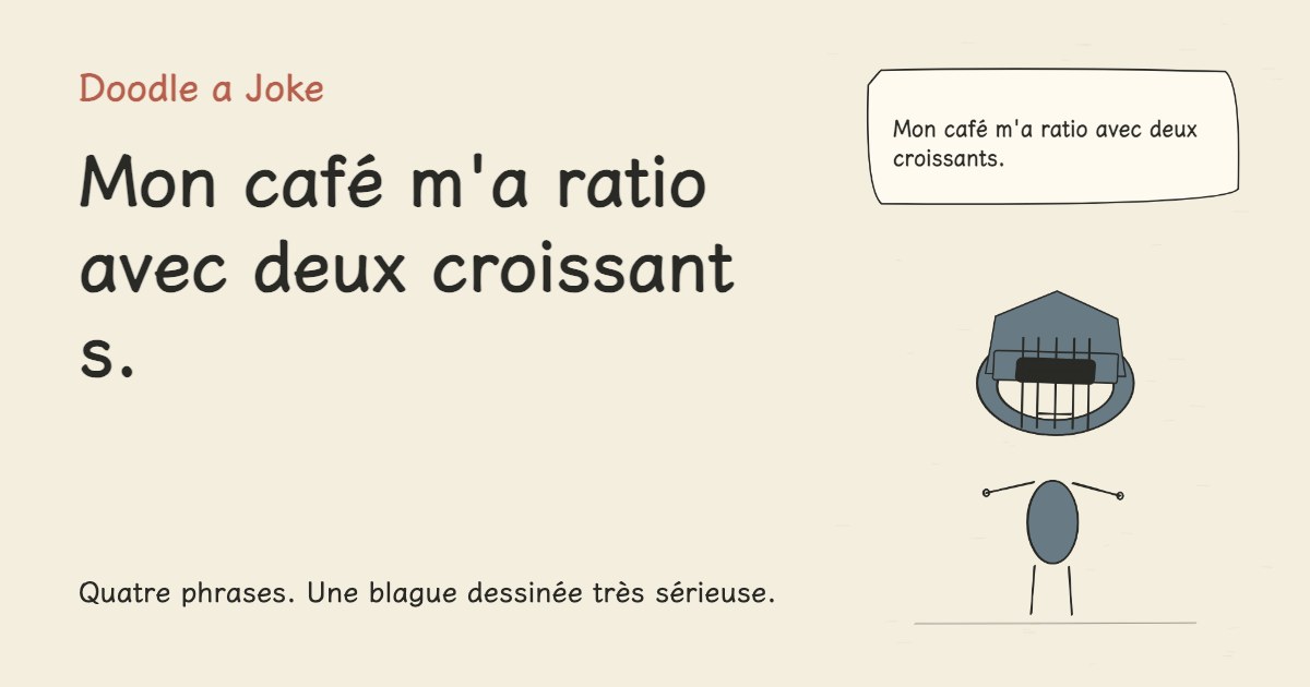 Mon café m'a ratio avec deux croissants.
