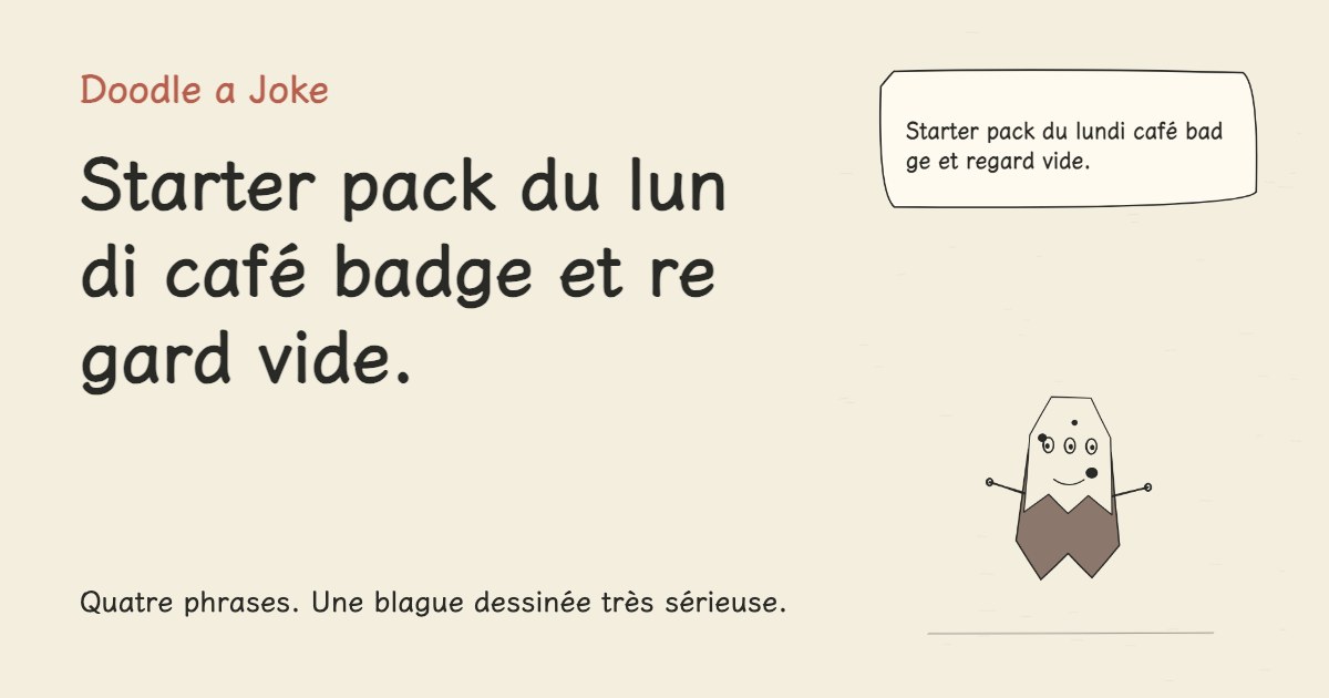Starter pack du lundi café badge et regard vide.
