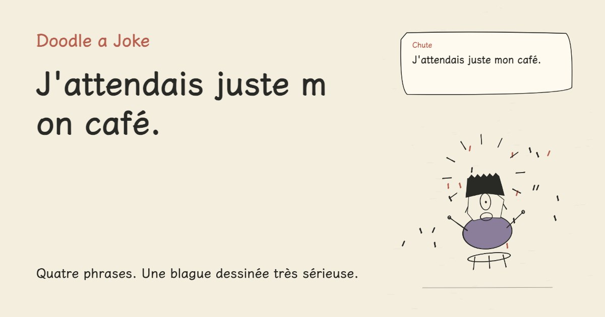 J'ai apporté mon aura au bureau. J'attendais juste mon café.
