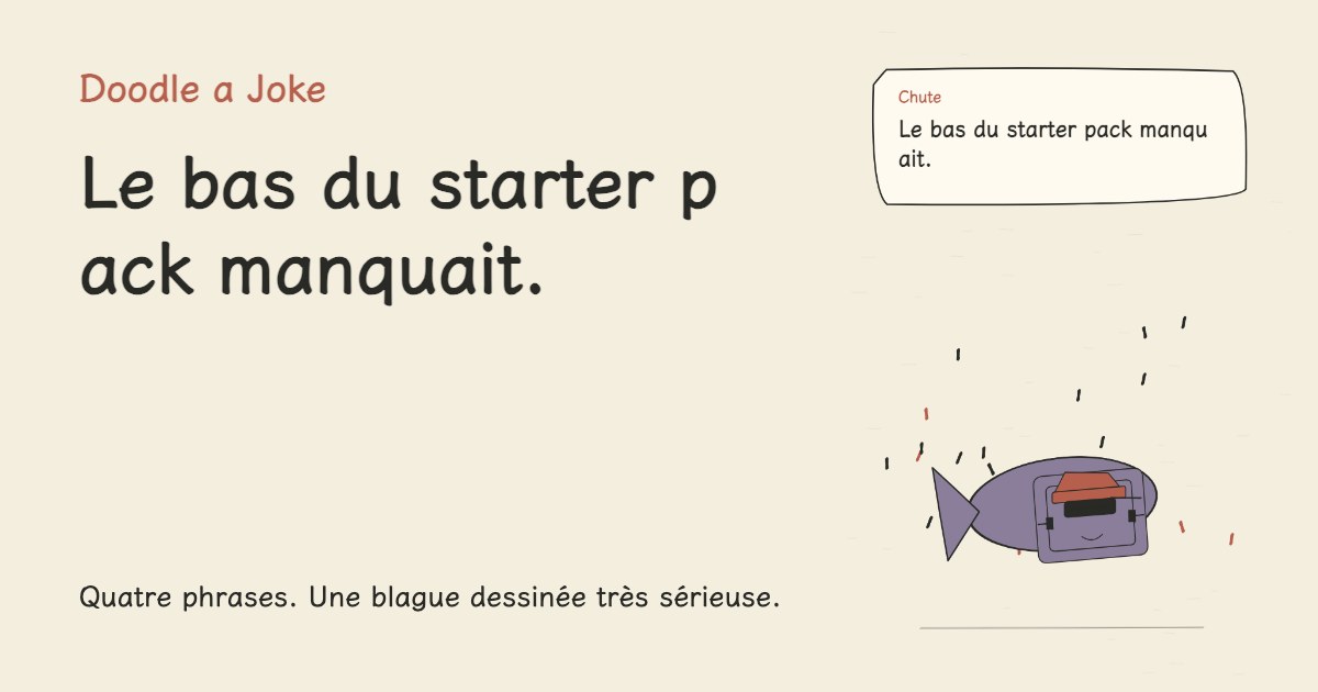 J'ai préparé mon télétravail. Le bas du starter pack manquait.
