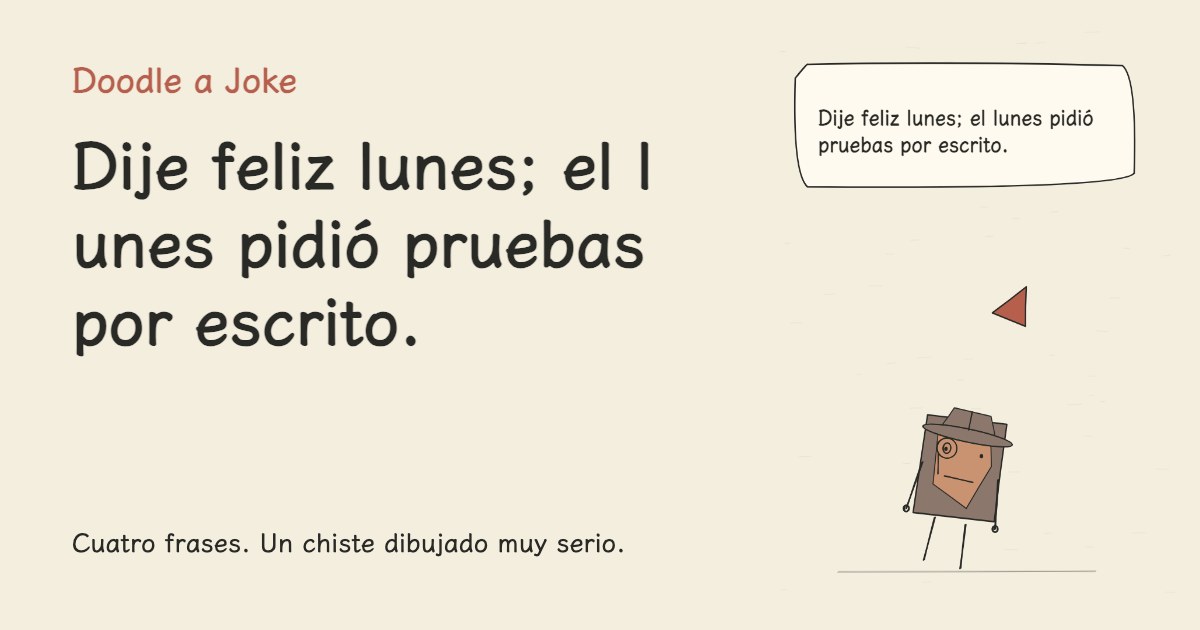 Dije feliz lunes; el lunes pidió pruebas por escrito.