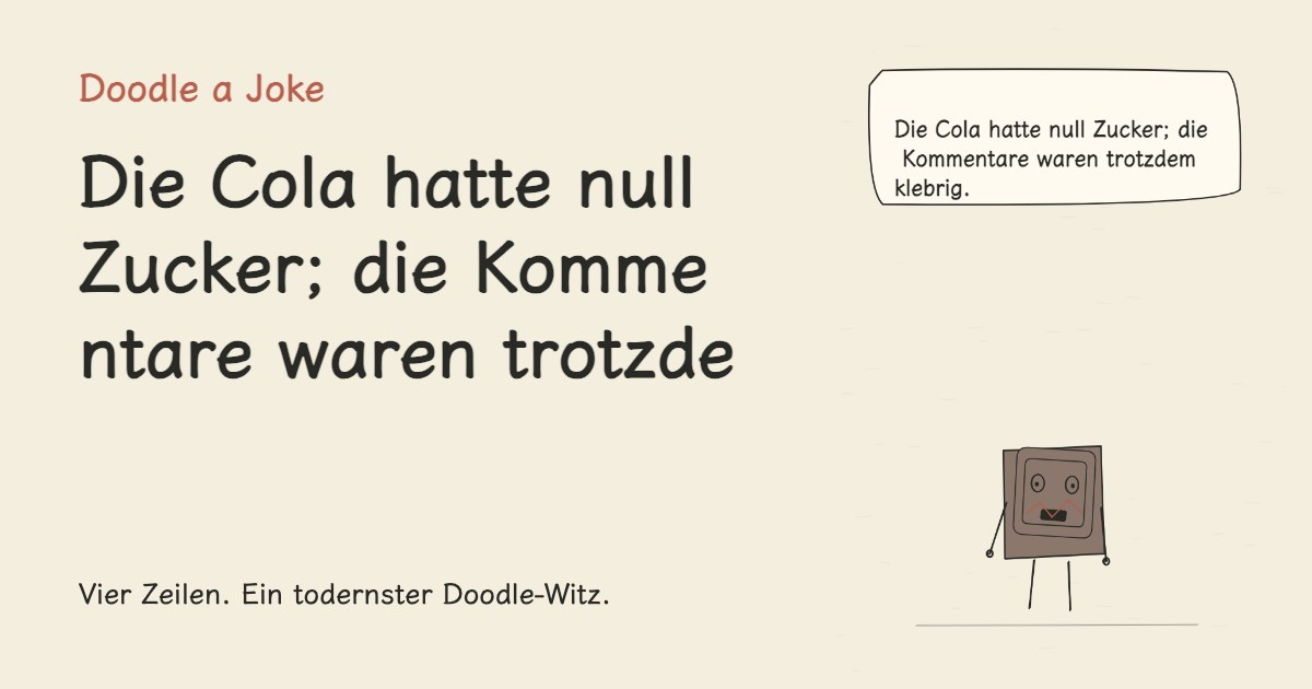Die Cola hatte null Zucker; die Kommentare waren trotzdem klebrig.