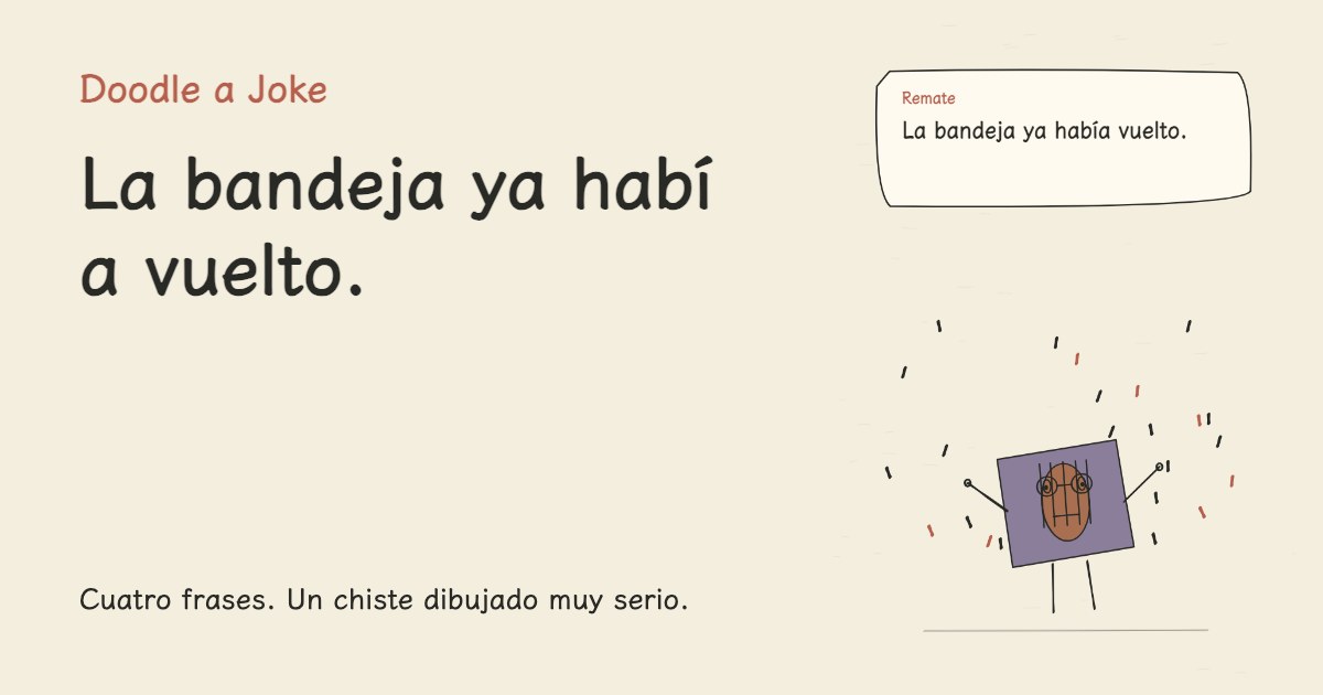 Volví de vacaciones con energía. La bandeja ya había vuelto.