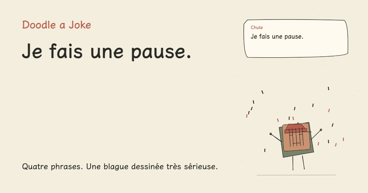C’est la rentrée. Je fais une pause.