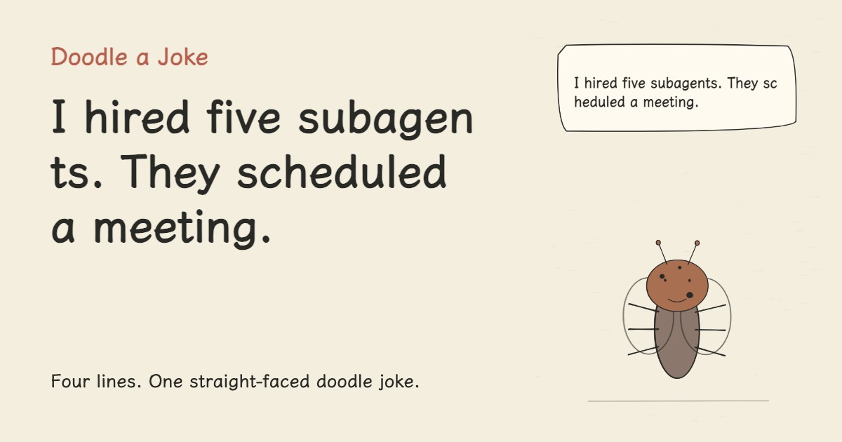I hired five subagents. They scheduled a meeting.