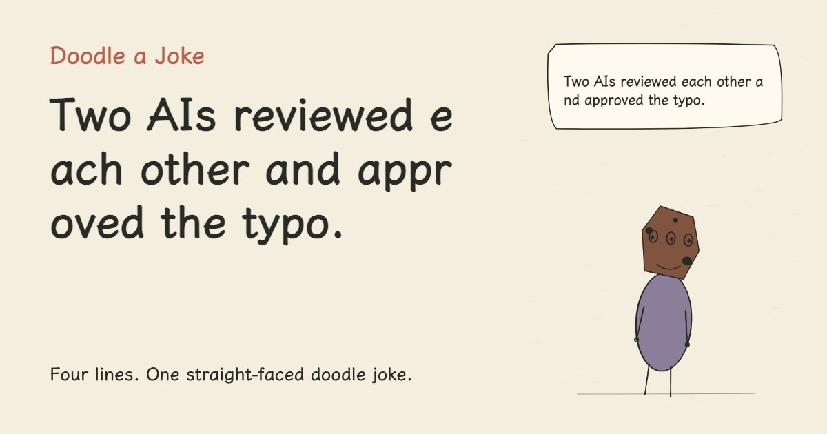 Two AIs reviewed each other and approved the typo.