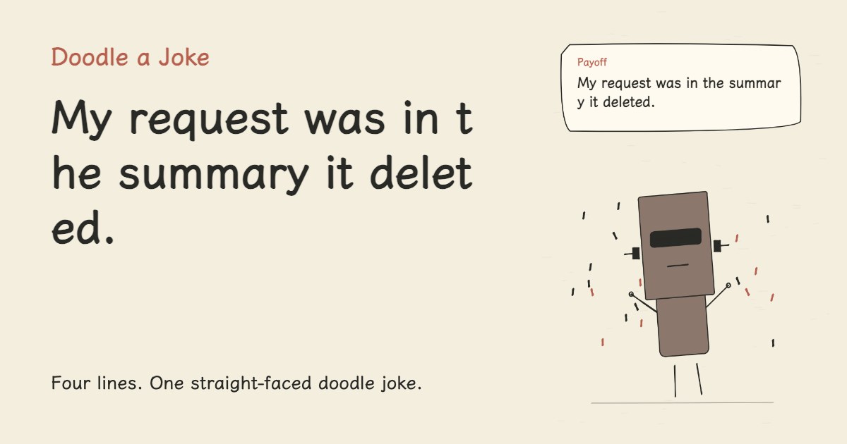 The agent wanted the entire codebase. My request was in the summary it deleted.