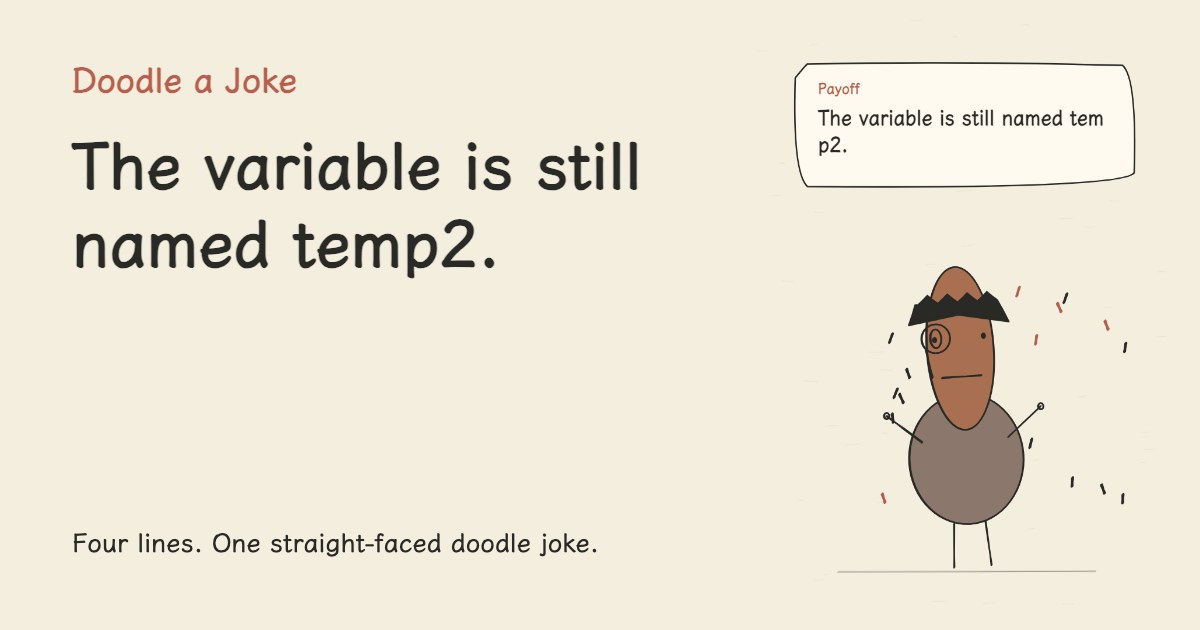 The new model topped every benchmark. The variable is still named temp2.