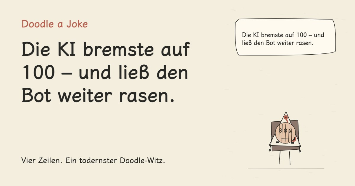 Die KI bremste auf 100 – und ließ den Bot weiter rasen.