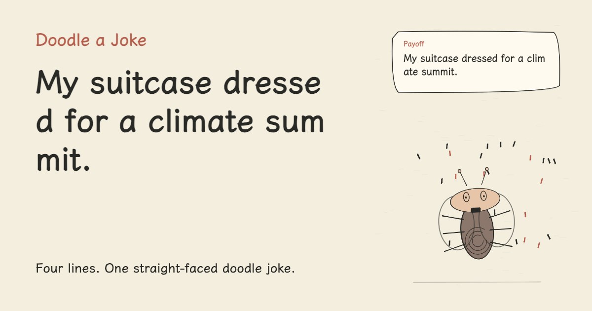 I packed light for a weekend away. My suitcase dressed for a climate summit.
