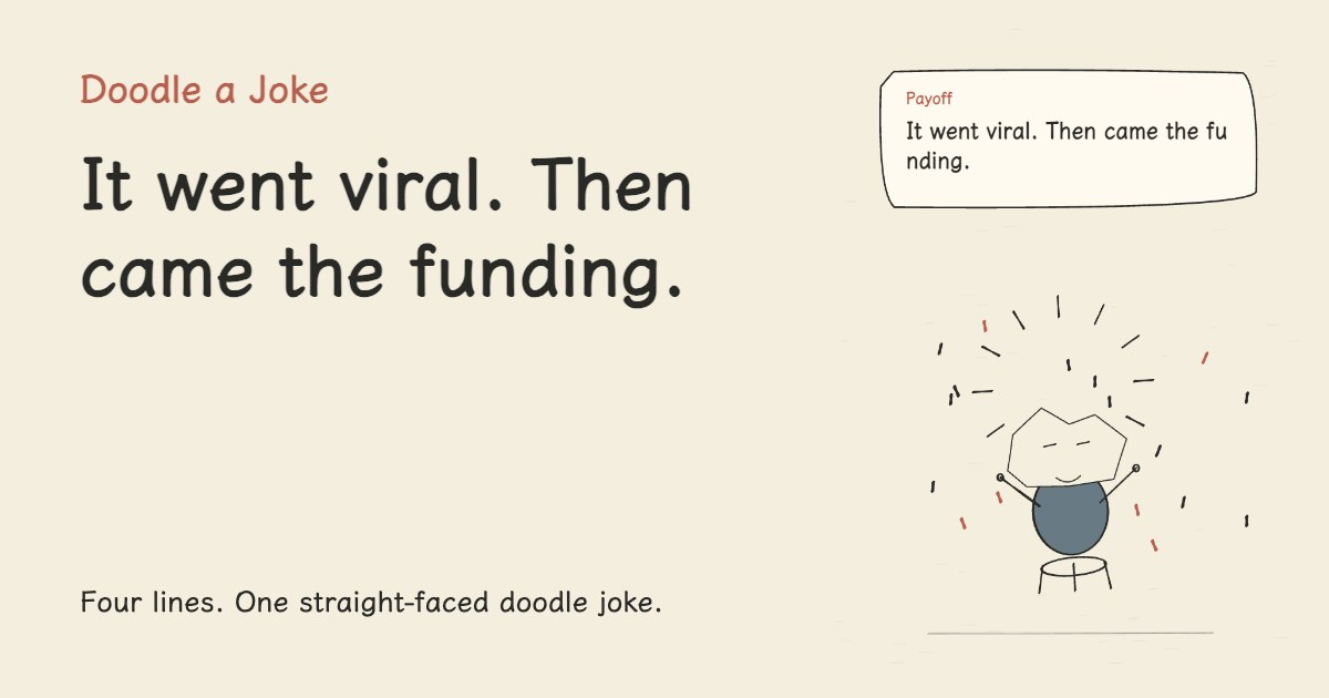 I don't know how to code. It went viral. Then came the funding.