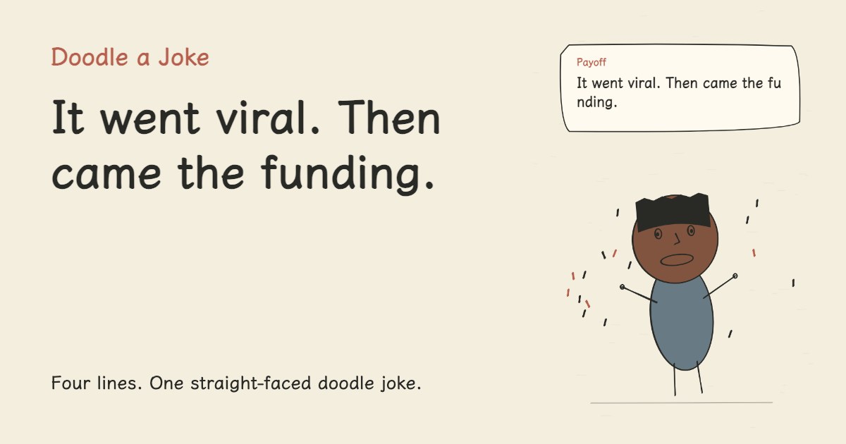 I don't know how to code. It went viral. Then came the funding.
